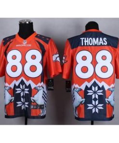 Nike Denver Broncos #88 Demaryius Thomas Orange Stitched NFL Elite Noble Fashion Jersey