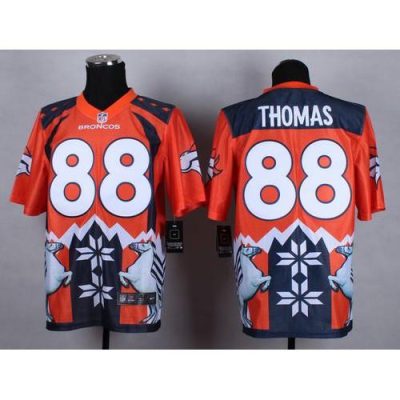 Nike Denver Broncos #88 Demaryius Thomas Orange Stitched NFL Elite Noble Fashion Jersey