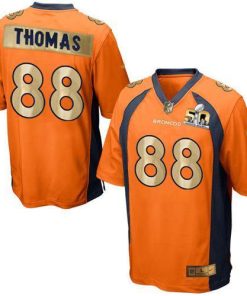 Nike Denver Broncos #88 Demaryius Thomas Orange Team Color Stitched NFL Game Super Bowl 50 Collection Jersey