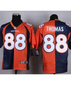 Nike Denver Broncos #88 Demaryius Thomas Orange/Navy Blue Stitched NFL Elite Split Jersey