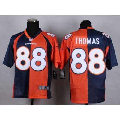 Nike Denver Broncos #88 Demaryius Thomas Orange/Navy Blue Stitched NFL Elite Split Jersey