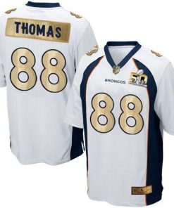 Nike Denver Broncos #88 Demaryius Thomas White Stitched NFL Game Super Bowl 50 Collection Jersey