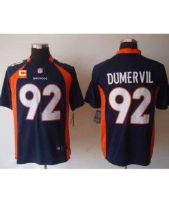 Nike Denver Broncos #92 Elvis Dumervil Navy Blue Alternate With C Patch Stitched NFL Game Jersey