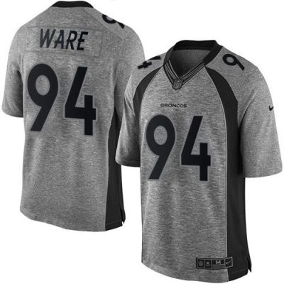 Nike Denver Broncos #94 DeMarcus Ware Gray Stitched NFL Limited Gridiron Gray Jersey