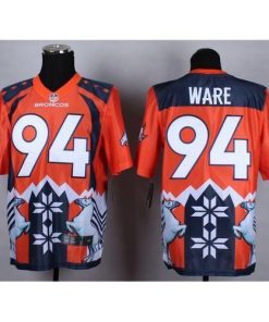 Nike Denver Broncos #94 DeMarcus Ware Orange Stitched NFL Elite Noble Fashion Jersey