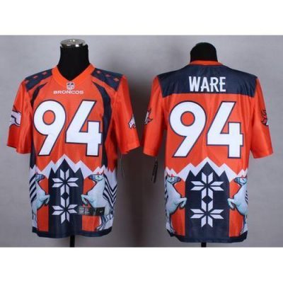 Nike Denver Broncos #94 DeMarcus Ware Orange Stitched NFL Elite Noble Fashion Jersey