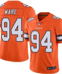 Nike Denver Broncos #94 DeMarcus Ware Orange Stitched NFL Limited Rush Jersey