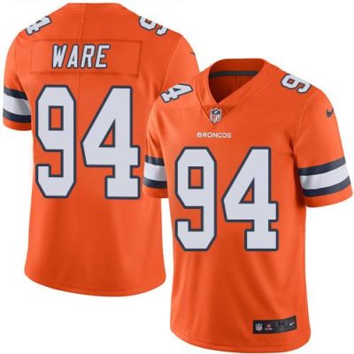 Nike Denver Broncos #94 DeMarcus Ware Orange Stitched NFL Limited Rush Jersey