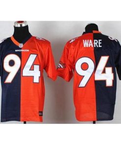 Nike Denver Broncos #94 DeMarcus Ware Orange/Navy Blue Stitched NFL Elite Split Jersey