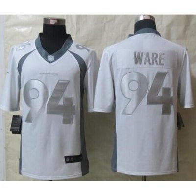 Nike Denver Broncos #94 DeMarcus Ware White Stitched NFL Limited Platinum Jersey