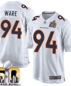 Nike Denver Broncos #94 DeMarcus Ware White Super Bowl 50 Stitched NFL Game Event Jersey