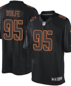 Nike Denver Broncos #95 Derek Wolfe Black Stitched NFL Impact Limited Jersey
