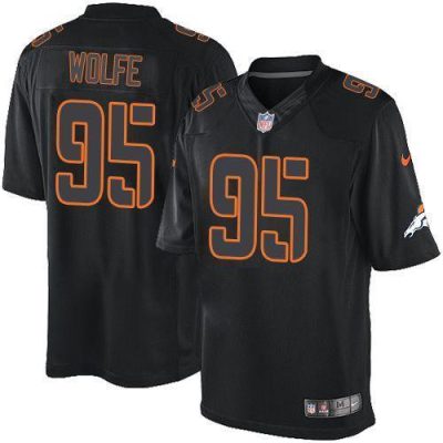 Nike Denver Broncos #95 Derek Wolfe Black Stitched NFL Impact Limited Jersey