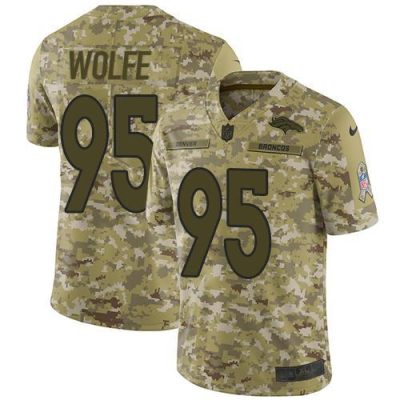 Nike Denver Broncos #95 Derek Wolfe Camo Stitched NFL Limited 2018 Salute To Service Jersey
