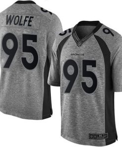 Nike Denver Broncos #95 Derek Wolfe Gray Stitched NFL Limited Gridiron Gray Jersey
