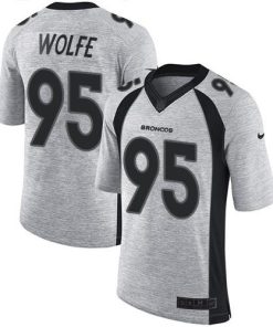 Nike Denver Broncos #95 Derek Wolfe Gray Stitched NFL Limited Gridiron Gray II Jersey