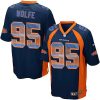 Nike Denver Broncos #95 Derek Wolfe Navy Blue Alternate Stitched NFL Limited Strobe Jersey