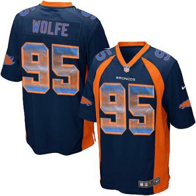 Nike Denver Broncos #95 Derek Wolfe Navy Blue Alternate Stitched NFL Limited Strobe Jersey