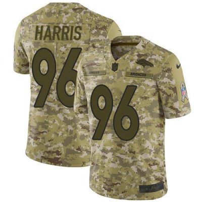 Nike Denver Broncos #96 Shelby Harris Camo Stitched NFL Limited 2018 Salute To Service Jersey