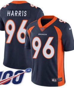 Nike Denver Broncos #96 Shelby Harris Navy Blue Alternate Stitched NFL 100th Season Vapor Untouchable Limited Jersey