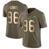 Nike Denver Broncos #96 Shelby Harris Olive/Gold Stitched NFL Limited 2017 Salute To Service Jersey