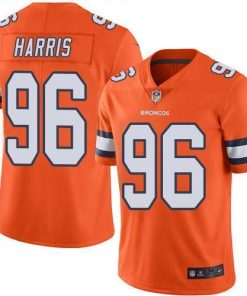 Nike Denver Broncos #96 Shelby Harris Orange Stitched NFL Limited Rush Jersey