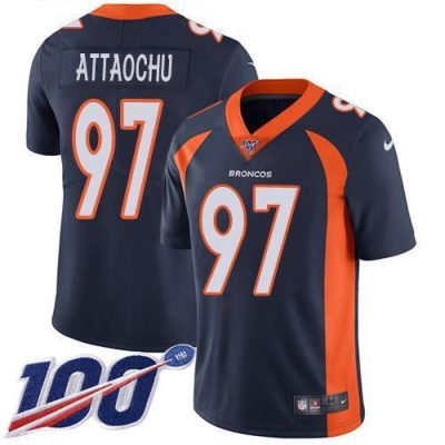 Nike Denver Broncos #97 Jeremiah Attaochu Navy Blue Alternate Stitched NFL 100th Season Vapor Untouchable Limited Jersey
