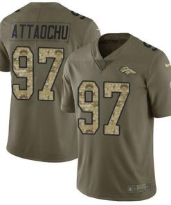 Nike Denver Broncos #97 Jeremiah Attaochu Olive/Camo Stitched NFL Limited 2017 Salute To Service Jersey