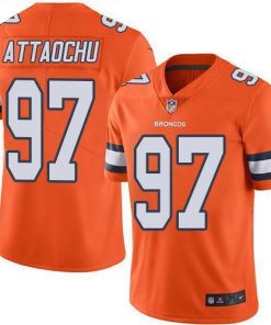 Nike Denver Broncos #97 Jeremiah Attaochu Orange Stitched NFL Limited Rush Jersey
