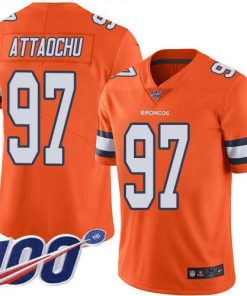 Nike Denver Broncos #97 Jeremiah Attaochu Orange Stitched NFL Limited Rush 100th Season Jersey