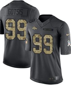 Nike Denver Broncos #99 Adam Gotsis Black Stitched NFL Limited 2016 Salute to Service Jersey