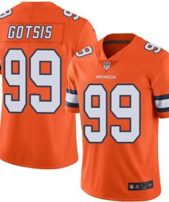 Nike Denver Broncos #99 Adam Gotsis Orange Stitched NFL Limited Rush Jersey