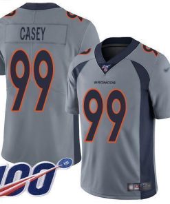 Nike Denver Broncos #99 Jurrell Casey Gray Stitched NFL Limited Inverted Legend 100th Season Jersey