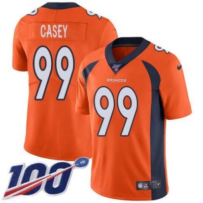 Nike Denver Broncos #99 Jurrell Casey Orange Team Color Stitched NFL 100th Season Vapor Untouchable Limited Jersey