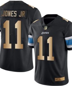 Nike Detroit Lions #11 Marvin Jones Jr Black Stitched NFL Limited Gold Rush Jersey