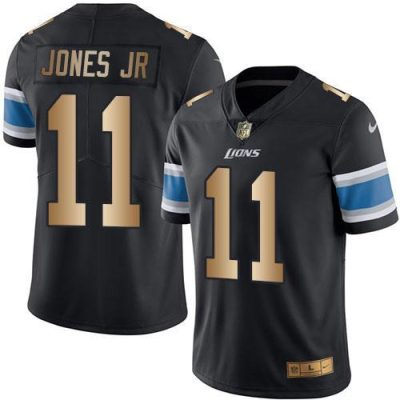 Nike Detroit Lions #11 Marvin Jones Jr Black Stitched NFL Limited Gold Rush Jersey