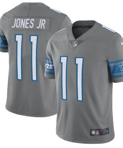 Nike Detroit Lions #11 Marvin Jones Jr Gray Stitched NFL Limited Rush Jersey