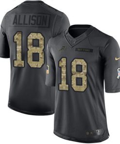 Nike Detroit Lions #18 Geronimo Allison Black Stitched NFL Limited 2016 Salute to Service Jersey