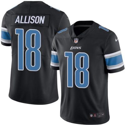 Nike Detroit Lions #18 Geronimo Allison Black Stitched NFL Limited Rush Jersey