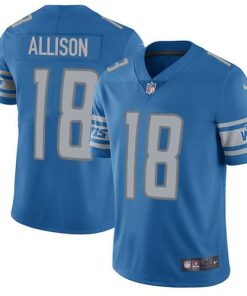Nike Detroit Lions #18 Geronimo Allison Blue Team Color Stitched NFL Vapor Untouchable Limited Jersey