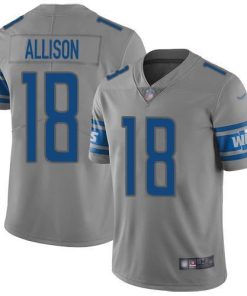 Nike Detroit Lions #18 Geronimo Allison Gray Stitched NFL Limited Inverted Legend Jersey