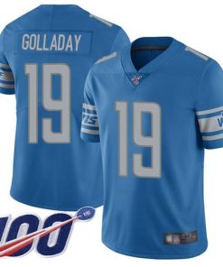 Nike Detroit Lions #19 Kenny Golladay Blue Team Color Stitched NFL 100th Season Vapor Limited Jersey