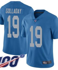 Nike Detroit Lions #19 Kenny Golladay Blue Throwback Stitched NFL 100th Season Vapor Limited Jersey