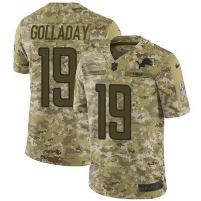 Nike Detroit Lions #19 Kenny Golladay Camo Stitched NFL Limited 2018 Salute To Service Jersey