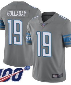 Nike Detroit Lions #19 Kenny Golladay Gray Stitched NFL Limited Rush 100th Season Jersey