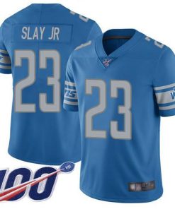 Nike Detroit Lions #23 Darius Slay Jr Blue Team Color Stitched NFL 100th Season Vapor Limited Jersey