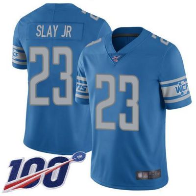 Nike Detroit Lions #23 Darius Slay Jr Blue Team Color Stitched NFL 100th Season Vapor Limited Jersey