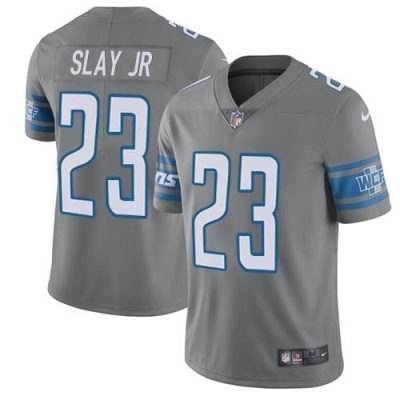 Nike Detroit Lions #23 Darius Slay Jr Gray Stitched NFL Limited Rush Jersey