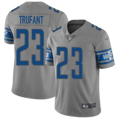 Nike Detroit Lions #23 Desmond Trufant Gray Stitched NFL Limited Inverted Legend Jersey