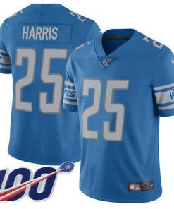 Nike Detroit Lions #25 Will Harris Blue Team Color Stitched NFL 100th Season Vapor Untouchable Limited Jersey